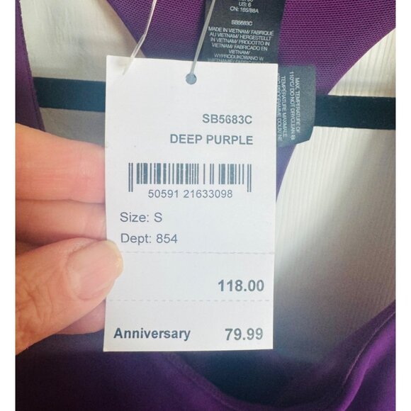 NWT Sweaty Betty Purple Racerback Power Workout Tennis Golf Skort Dress Sz 8 - Picture 6 of 11